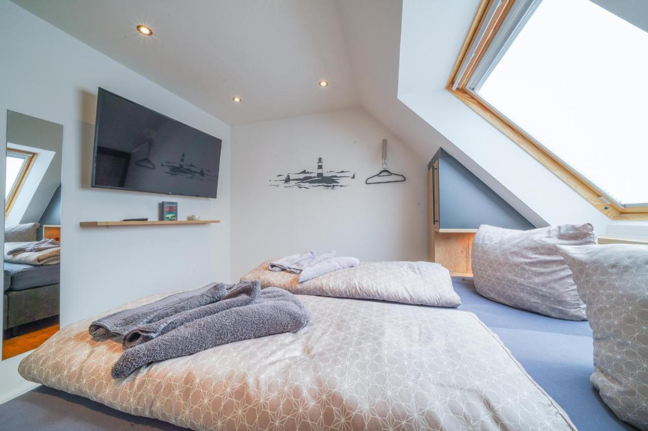Suedstrandhus Urlaub Mit Hund Wohnung 4 Oben Borkum Esterno foto
